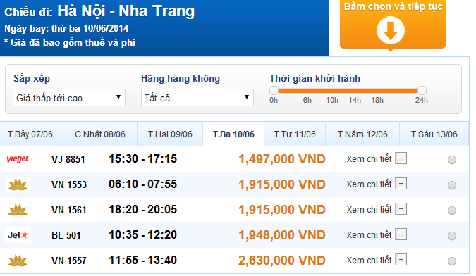 cách đặt vé máy bay giá rẻ đi Nha Trang