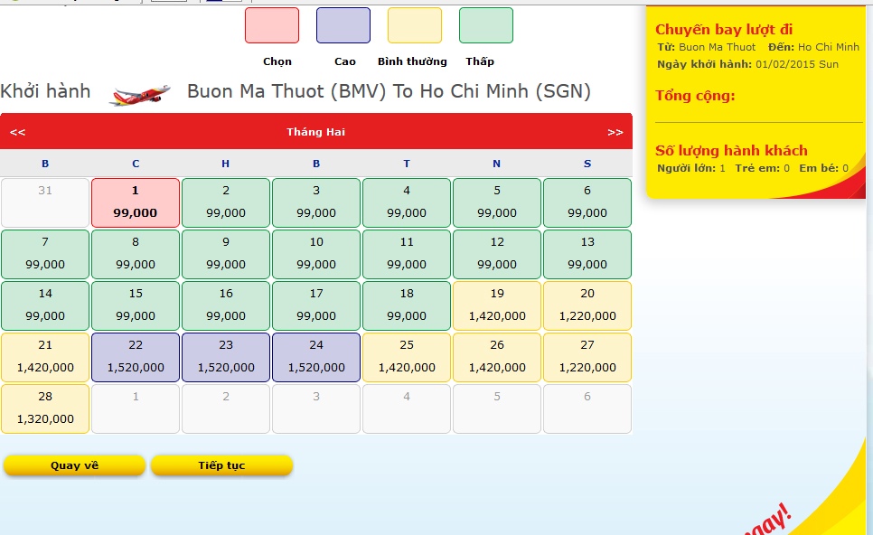 Đại lý vé máy bay Vietjet Air ở tại Buôn Ma Thuột