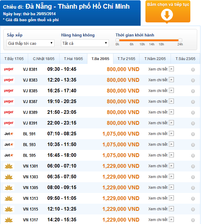 cách đặt vé máy bay giá rẻ đi Sài Gòn