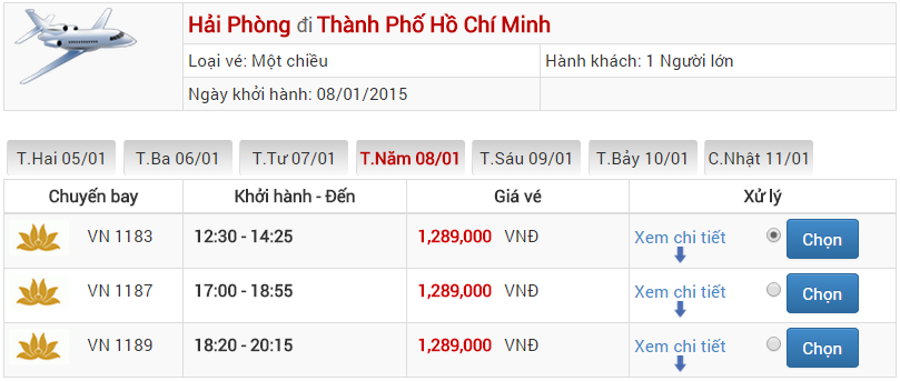 vé máy bay đi Hải Phòng