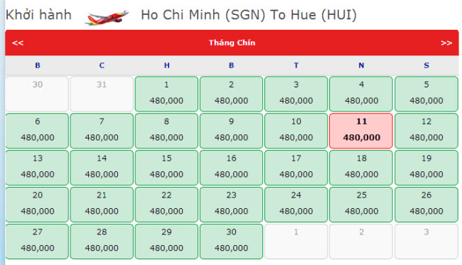 Đại lý vé máy bay Vietjet Air ở tại Huế