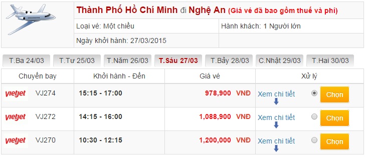 Đại lý vé máy bay Vietjet Air ở tại Vinh
