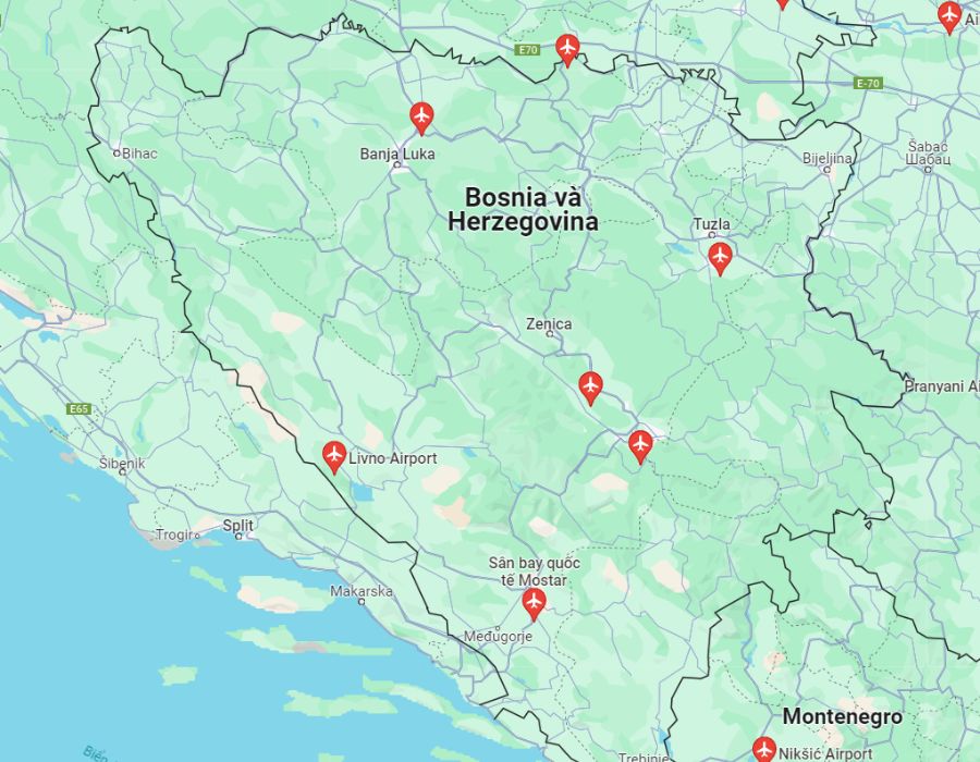 Danh sách các sân bay quốc tế của Bosnia và Herzegovina